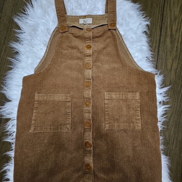 Chelsea & Violet Pants - Chelsea & Violet Tan Corduroy Jumpsuit